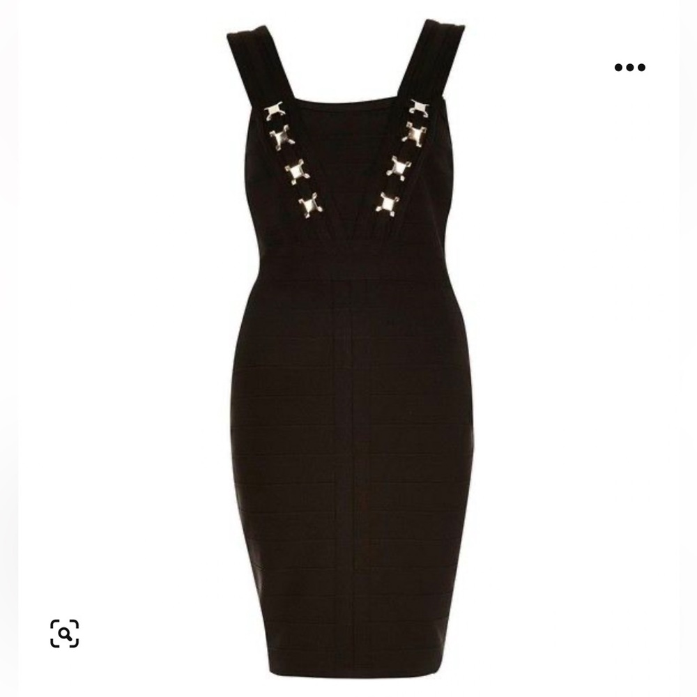 Black Bandage Bodycon Dress - Picture 2 of 6